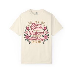 Husband In Heaven Strong Woman Memorial Tee