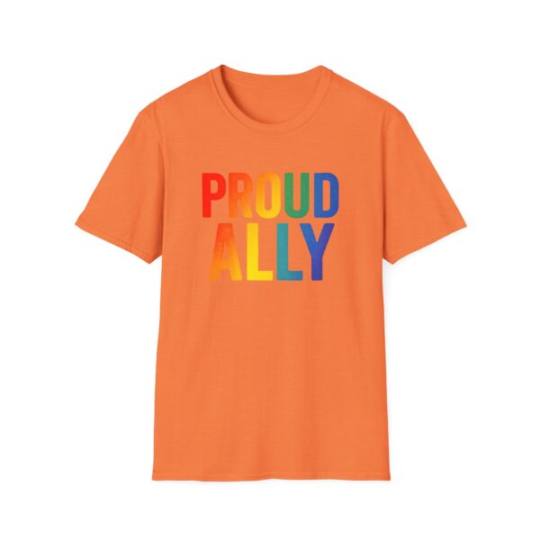 Proud Ally T-Shirt – Rainbow Allyship Support Graphic Tee