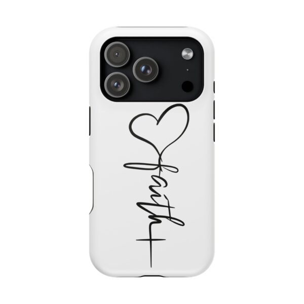 Faith Heart Script Magnetic Tough Phone Case – MagSafe Compatible