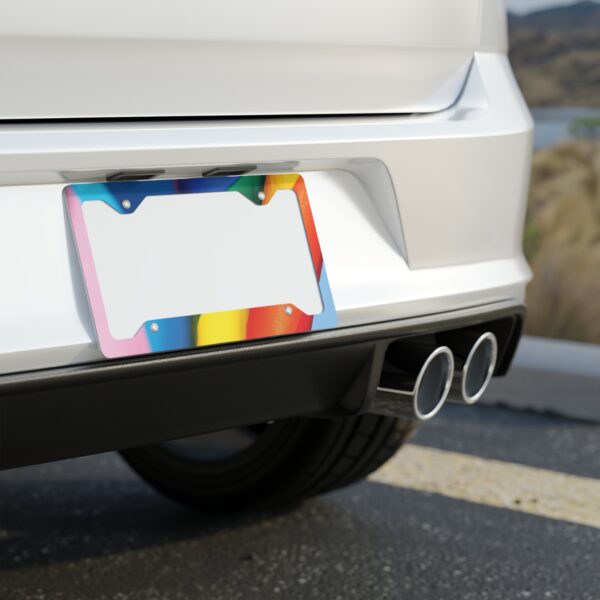 Rainbow Pride Metal License Plate Frame