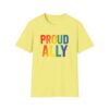 Proud Ally T-Shirt – Rainbow Allyship Support Graphic Tee