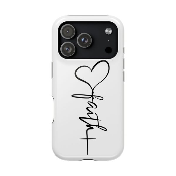 Faith Heart Script Magnetic Tough Phone Case – MagSafe Compatible