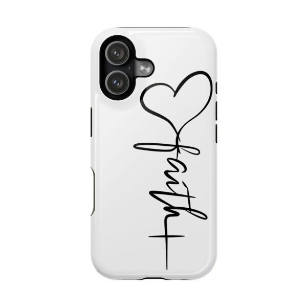 Faith Heart Script Magnetic Tough Phone Case – MagSafe Compatible