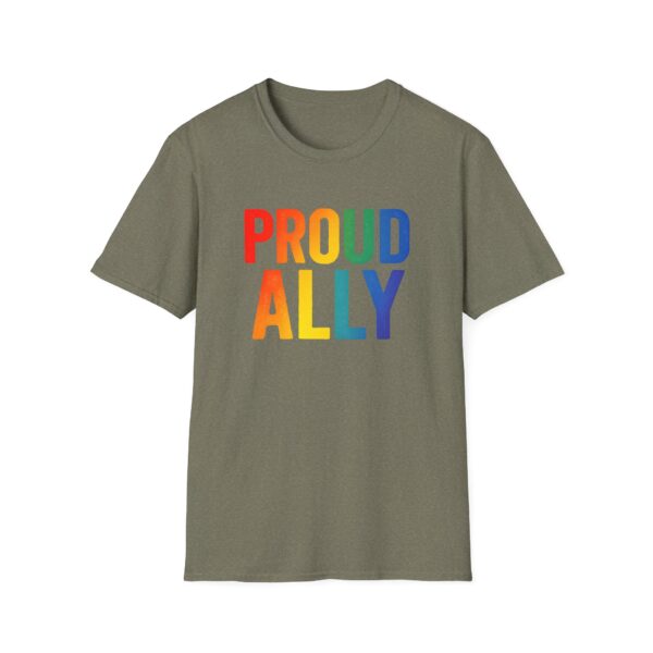 Proud Ally T-Shirt – Rainbow Allyship Support Graphic Tee