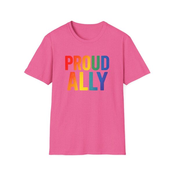 Proud Ally T-Shirt – Rainbow Allyship Support Graphic Tee