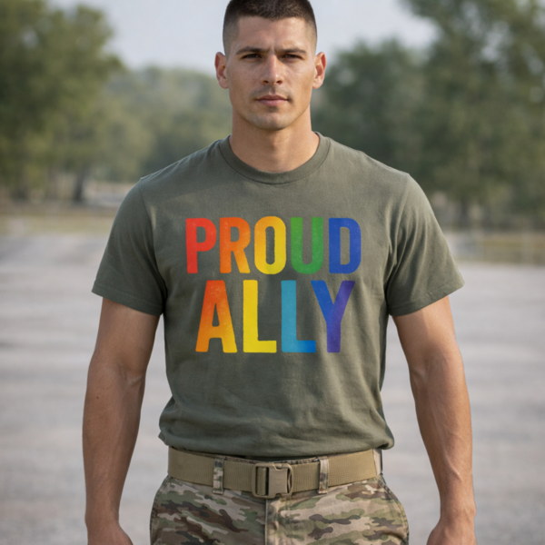 Proud Ally Pride Graphic Tee Proud Ally T-Shirt – Rainbow Allyship Support Graphic Tee